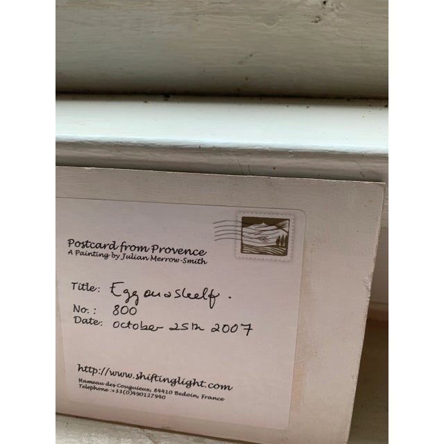 Egg on a Shelf, Oil Painting by Julian Merrow-Smith For Sale In Richmond - Image 6 of 7