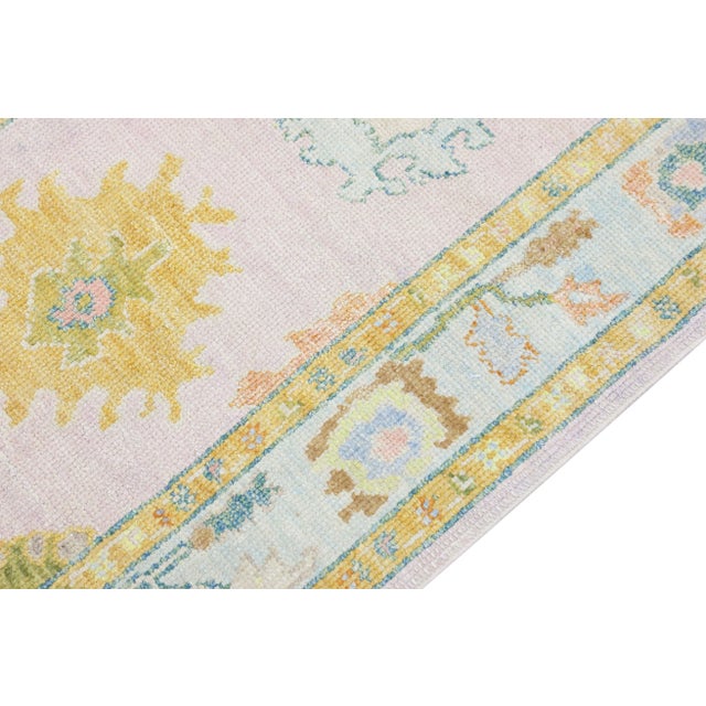 Turkish Modern Turkish Oushak Rug 3'1" x 6'8" For Sale - Image 3 of 9
