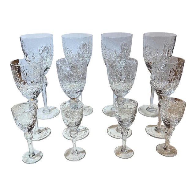 1960s Rogaska "Galia" Crystal Stemware Service - Set of 12 For Sale