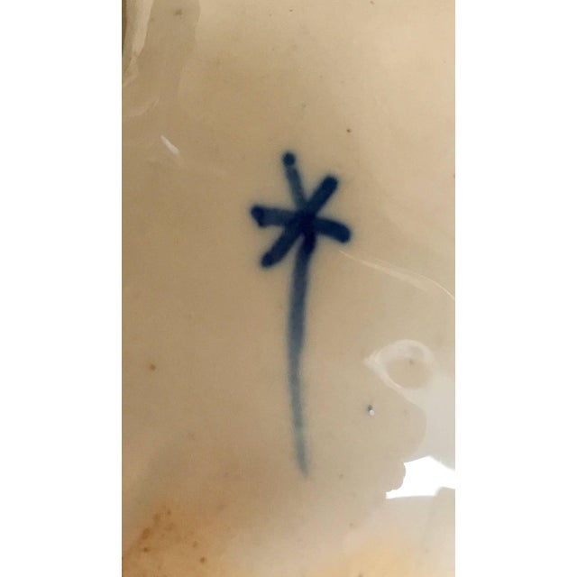 Pair of Antonibon Ceramic Hand Painted Mirrors With Etched Glass For Sale - Image 10 of 11