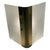 Vintage wall mounted lamp made by Metalarte Spain. a glass piece in bend at a 90 degree angle and hold into place by a...