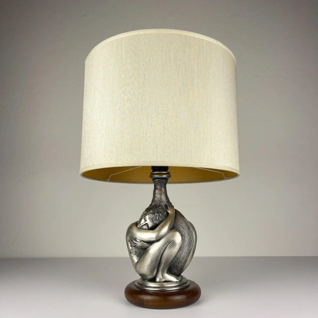 Vintage Silver Man and Woman Table Lamp by Ottaviani, Italy, 1970s For Sale - Image 11 of 18