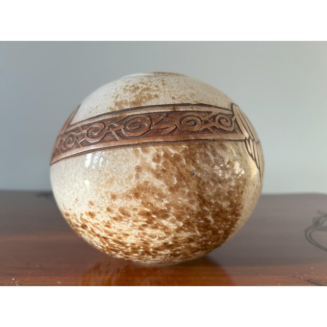 1920s Art Deco Glass Sphere Vase by Legras, 1920s For Sale - Image 5 of 11