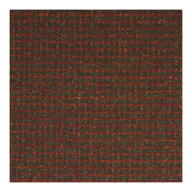 SAMPLE - Schumacher Hudson Wool Check Fabric In Forest Green For Sale