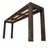 Vintage Brutalist Iron, Brass & Wood Console Table W/ Thick Beveled Glass Insert For Sale - Image 13 of 18