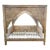 Carved White Wash Canopy Queen Daybed For Sale