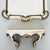 Baroque Mid-Century Italian Baroque Style Cream and Gilt Crackled Mirror and Wall Console, 1950s, Set of 2 For Sale - Image 3 of 14