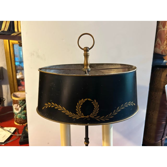 Traditional 1960s Hand Painted Bouillotte Lamp For Sale - Image 3 of 10