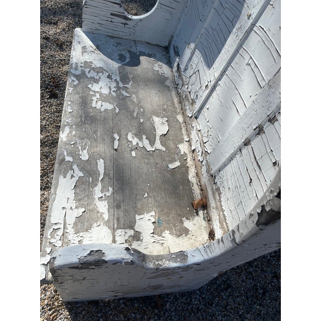 1910s Arts and Crafts Period Porch Bench With Weathered Surfac For Sale In Boston - Image 6 of 9