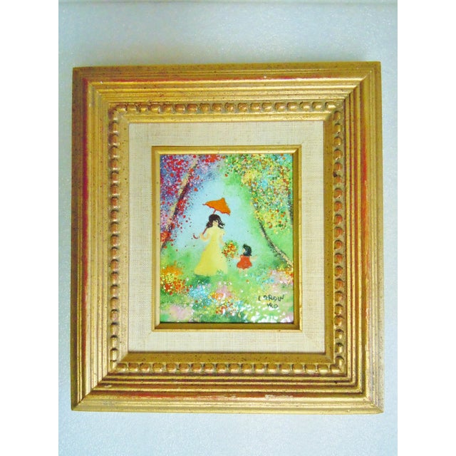 Louis Cardin Paintings Enamel on Copper, Signed A Pair Chairish