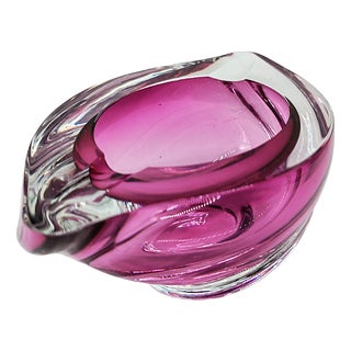 Large Ashtray or Catch-All in Lead Crystal attributed to Val Saint Lambert, Belgium, 1960s For Sale