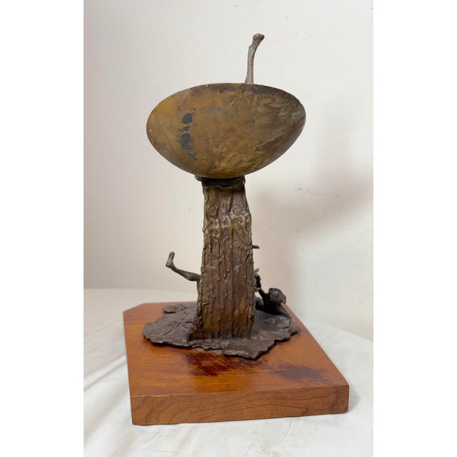 Large Vintage Scott Jarvie 20th Century Bronze Wood Waterfall Statue Sculpture For Sale - Image 12 of 16
