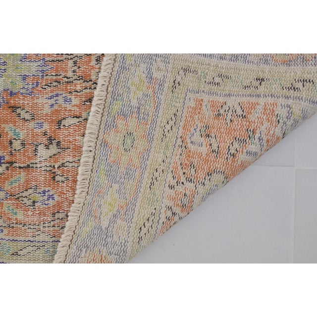 Peach Home Living Turkish Vintage Rug For Sale - Image 8 of 10