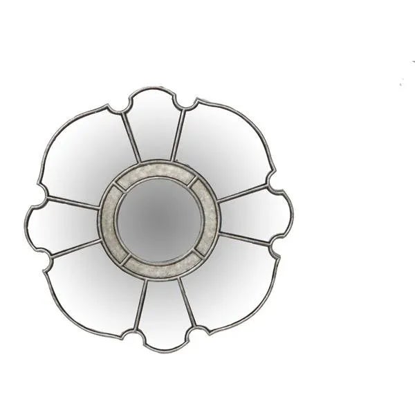 Antiqued Carved Silver Gilt Mirror For Sale - Image 10 of 10