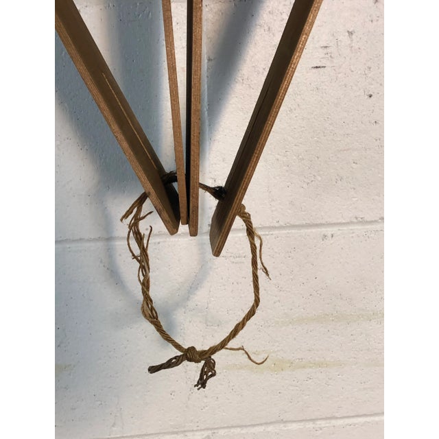 Vintage 1960s Wood Hanging Three-Part Shelf For Sale - Image 4 of 9