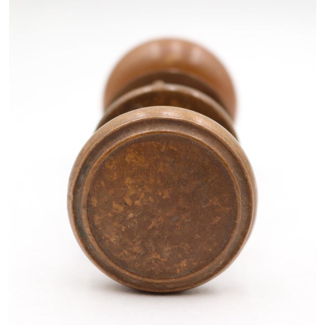 Vintage concentric passage door knob set made of bronze with a patina finish. The original mounting screws are not...