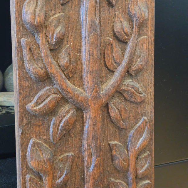 Panelcarve Evelyn Ackerman Carved Wood 'Tree of Life" Wall Panel MCM 36"x7 Era Industries For Sale - Image 4 of 10