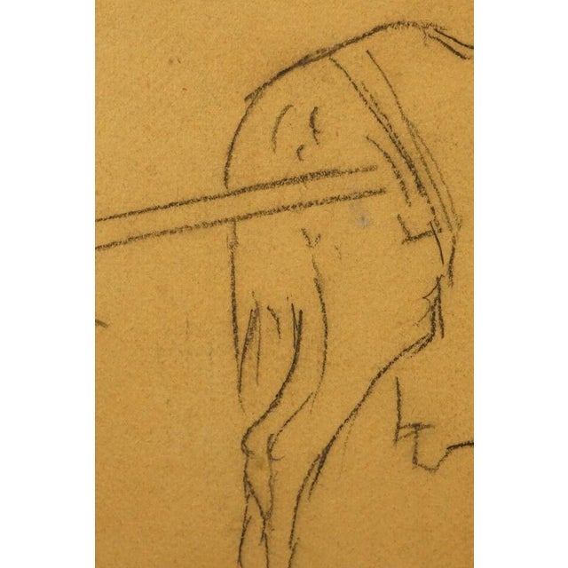 Giovanni Bartolena, Man with Horse and Cart, 1800s, Pencil on Paper, Framed For Sale - Image 5 of 11