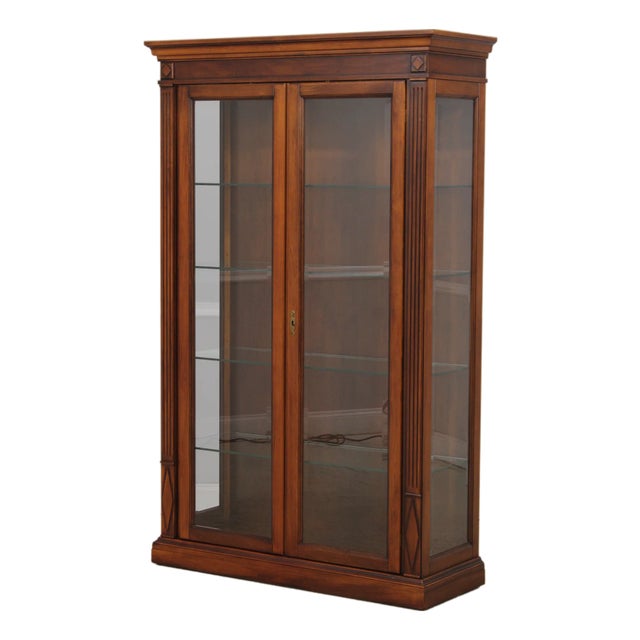 Italian Neoclassical Beveled Glass China Cabinet For Sale