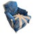 Union Jack Lounge Chair with Carved Frame and Custom Painted Velvet For Sale - Image 17 of 17