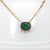4.9ct Emerald and Diamond Pendant Necklace: Solid 14k Gold With Attached Chain For Sale - Image 4 of 9