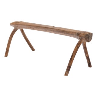 Narrow Chinese Wishbone Bench, 19th Century For Sale