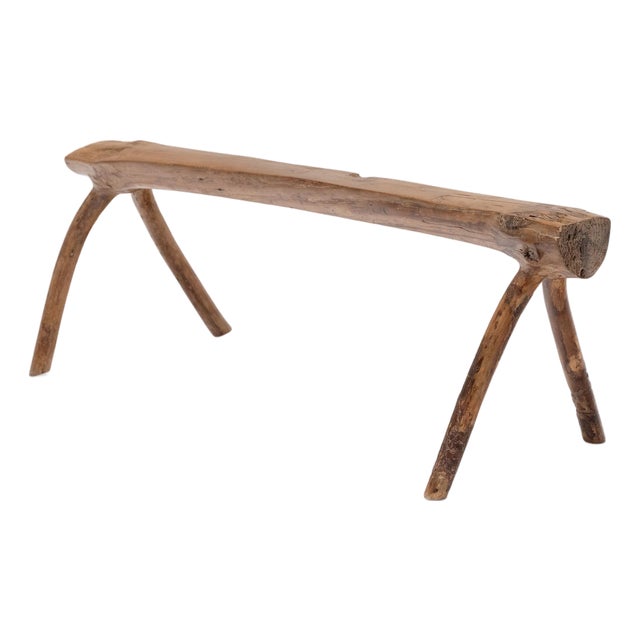 Narrow Chinese Wishbone Bench, 19th Century For Sale