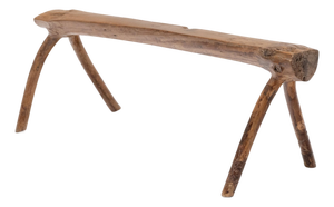 Narrow Chinese Wishbone Bench, 19th Century