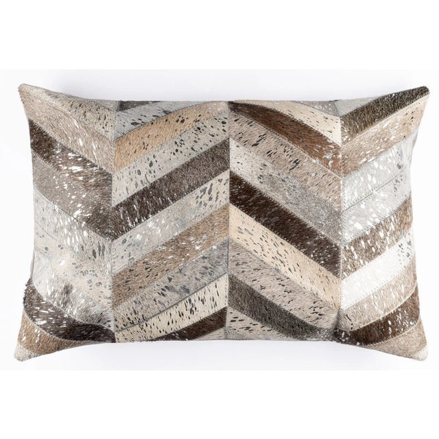 Canvello Genuine Cowhide Leather Decorative Throw Pillows With Feather Down Insert Included- Set of 2 For Sale In San Francisco - Image 6 of 7
