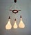Scandinavian Chandelier in Teak and White Satin Glass, 1960s For Sale - Image 4 of 14
