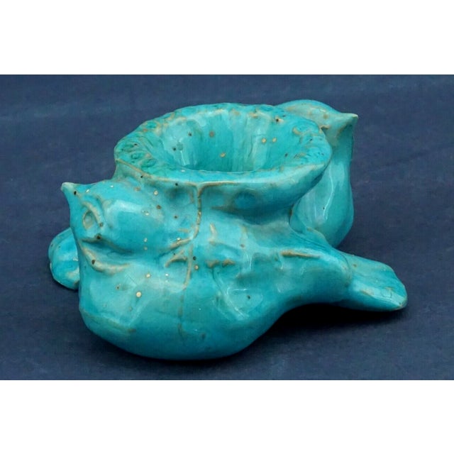 20th Century Majolica Bird Sculpture Candleholders from Domenico Matteucci, Italy, 1940s, Set of 2 For Sale - Image 4 of 18
