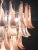 Glass Sumptuous Pink and White Petal Murano Glass Chandelier, Italy, 1980s For Sale - Image 7 of 13
