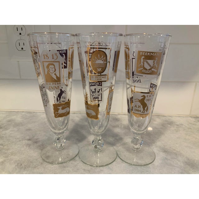 Glass Vintage Libbey Tavern Fluted/Pilsner Glasses For Sale - Image 7 of 7