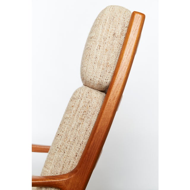 Wood Mid-Century Modern Teak Senator Highback Chair by Ole Wanscher for Poul Jeppesen, 1960s For Sale - Image 7 of 18