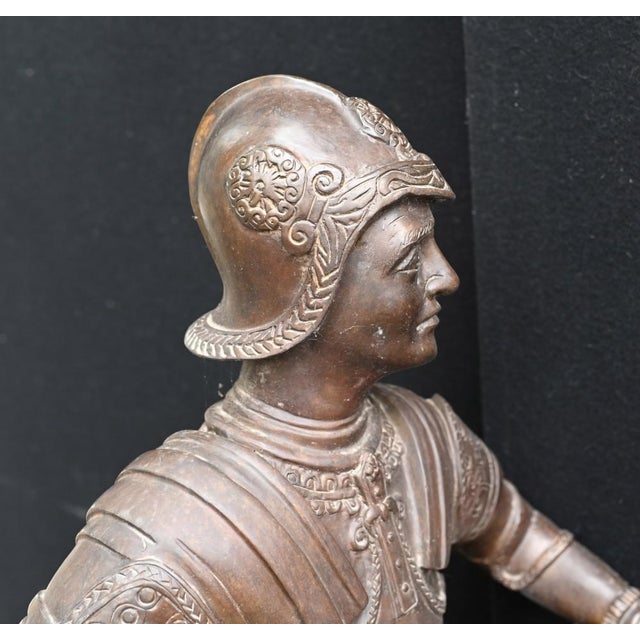 Gorgeous large Italian bronze Roman gladiator on horseback. Good size at 51 inches high - 129 cm. Of course can live...