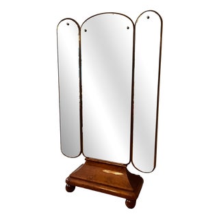Art Deco Three-Part Standing Mirror, 1920s For Sale
