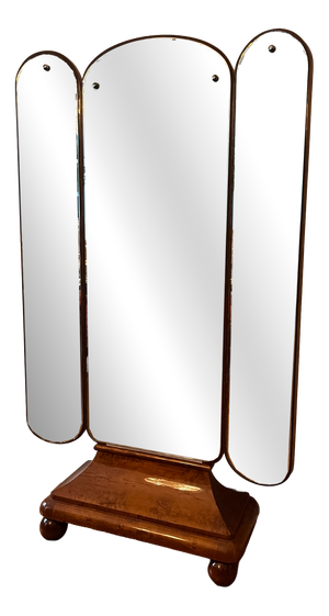 Art Deco Three-Part Standing Mirror, 1920s