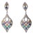 1990s Colored Sapphires and Pavé Set Diamond Dangle Earrings, Pair For Sale