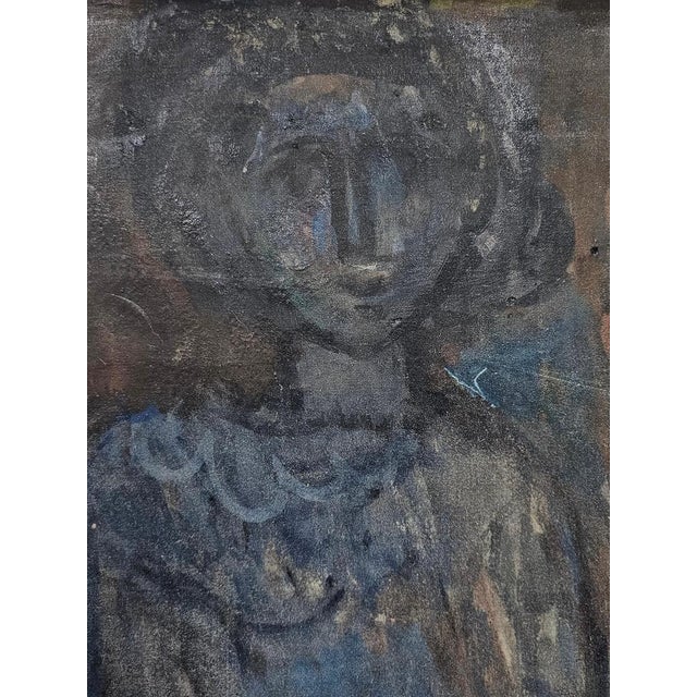 In this listing you will find a modernist abstract portrait, titled "A figure", painted by a Yugoslav artist and academic...