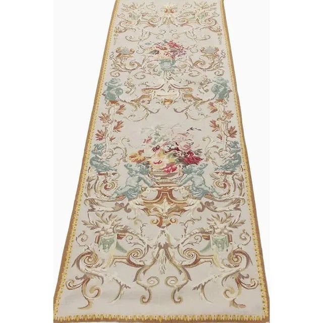 1990s 1990s Vertical Cherubs & Floral Vases Tapestry For Sale - Image 5 of 8