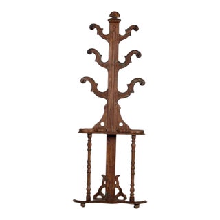 Antique Anglo-Indian Teakwood Hall Tree For Sale