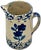 Unusual Antique American Blue Spongeware & Flower Decorated Stoneware Milk Pitcher Circa Late 19th Century For Sale - Image 10 of 18