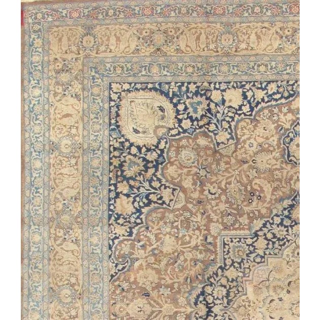 Traditional Antique Tabriz Area Rug - 12' 3" X 13' 6" For Sale - Image 3 of 3