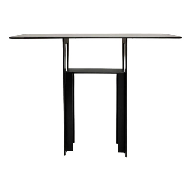 Steel Console by Léopold Gest for Protis 1980 For Sale