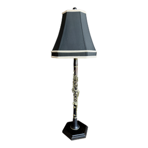 Vintage Frederick Cooper Lamp Chicago Clarinet Instrument Wood Hollywood Regency Design