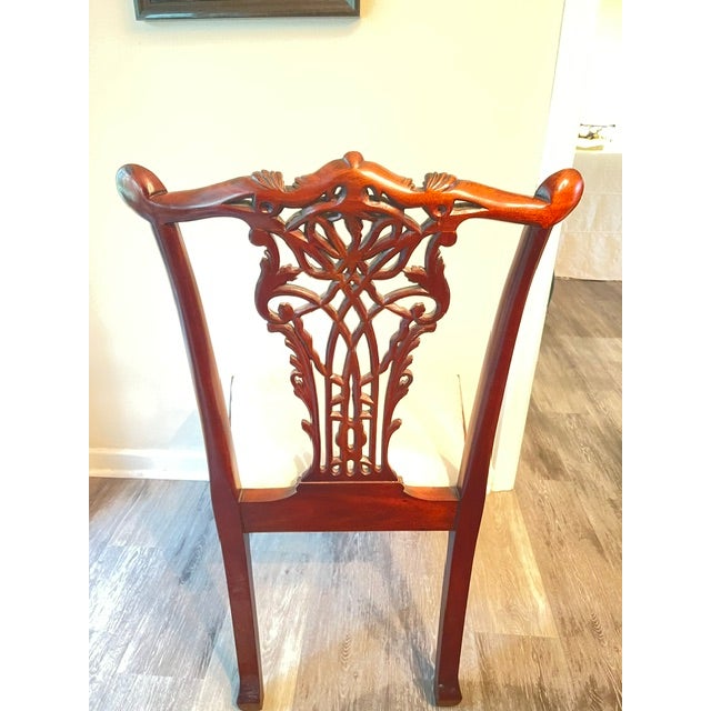 1950s Set of 10 Chippendale Chairs For Sale - Image 4 of 10