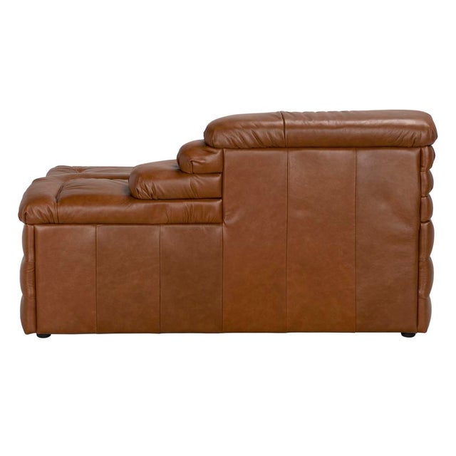 Noir NOIR Bandera Modular Sofa, Cr, Roche Tan Leather For Sale - Image 4 of 5