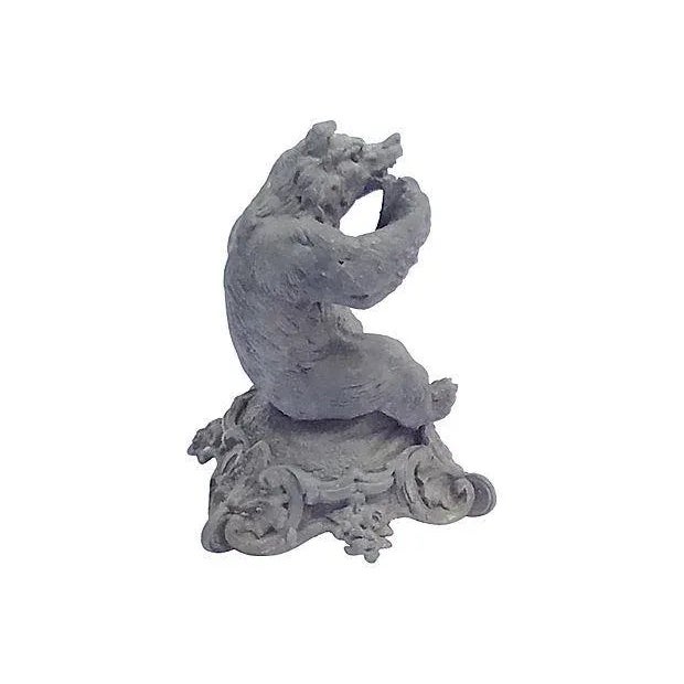 Cabin Antique Cast Iron Bear Figurine For Sale - Image 3 of 7