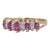 0.70ctw Tiered Ruby Diamond Pyramid Ring 14k Yellow Gold Size 6.25 Stackable For Sale
