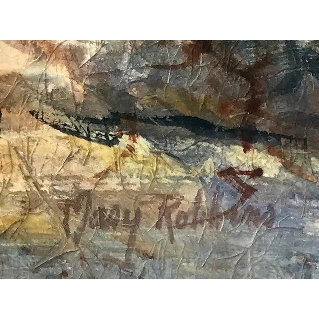 Vintage Large Impressionist Watercolor Landscape of Trees by Mary Robbins For Sale In New York - Image 6 of 8